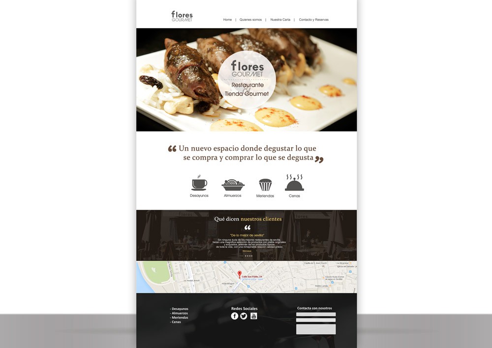 diseño web flores gourmet
